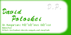 david poloskei business card